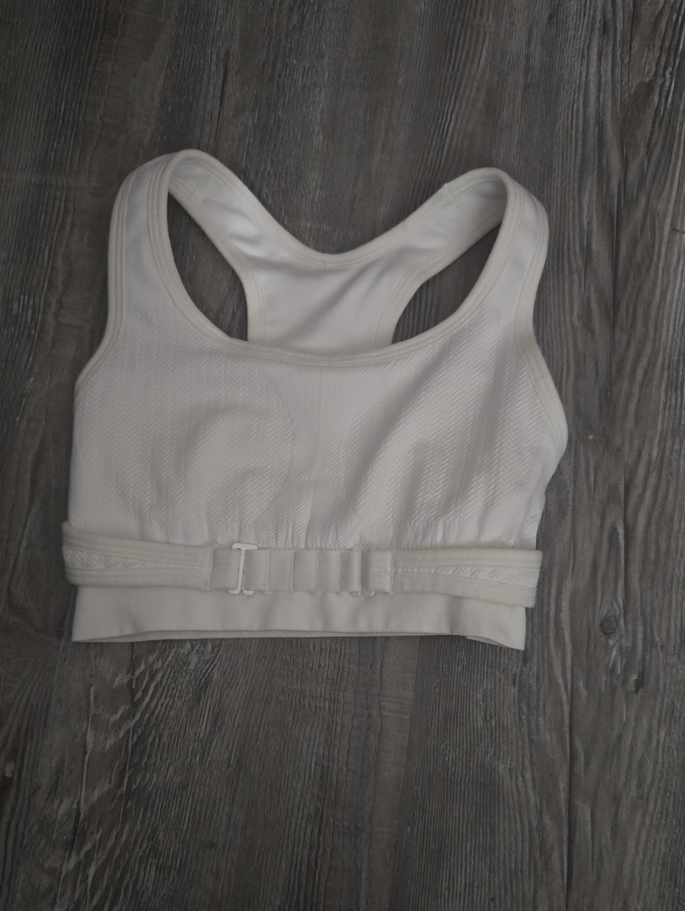 Patagonia White Racerback Adjustable Sports Bra